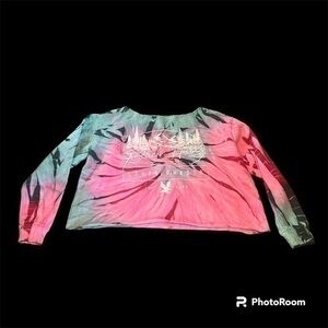 Black Hills National Park South Dakota crop tie dye crew neck sweatshirt